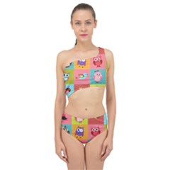 Owls Pattern, Abstract, Art, Desenho Spliced Up Two Piece Swimsuit by kyorashop23