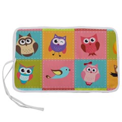 Owls Pattern, Abstract, Art, Desenho Pen Storage Case (l)