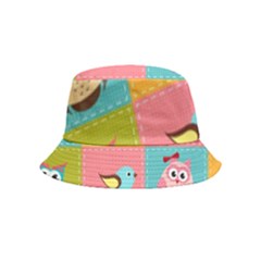 Owls Pattern, Abstract, Art, Desenho Inside Out Bucket Hat (kids) by kyorashop23