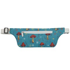 Whimsical Mushroom Pattern Active Waist Bag by Drawde