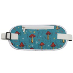 Whimsical Mushroom Pattern Rounded Waist Pouch by Drawde