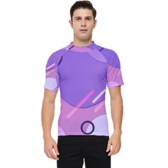 Colorful Labstract Wallpaper Theme Men s Short Sleeve Rash Guard by Apen