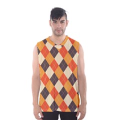 Halloween Argyle Pattern  Men s Basketball Tank Top by Safari