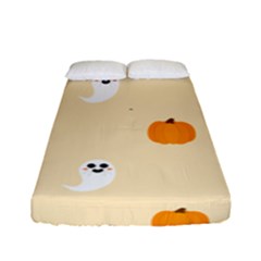 Pumpkin And Boo Crew Halloween  Fitted Sheet (full/ Double Size) by Safari