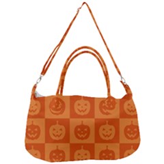 Seamless Halloween Pattern With Smiling Pumpkin 20240926 161520 0000 Removable Strap Handbag by Safari