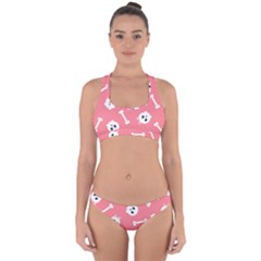 Halloween Pattern With Sculles And Bones 20240926 160927 0000 Cross Back Hipster Bikini Set by Safari