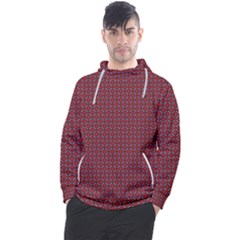 Brown Red Dot Pattern Men s Pullover Hoodie