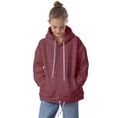 Brown Red Dot Pattern Kids  Oversized Hoodie by ytdream