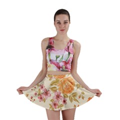 Peony Flower Pattern Background Mini Skirt by Grandong