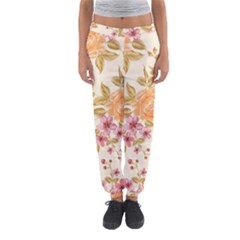 Peony Flower Pattern Background Women s Jogger Sweatpants by Grandong