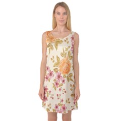 Peony Flower Pattern Background Sleeveless Satin Nightdress by Grandong