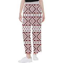 Illustration Of Ukrainian Folk Seamless Pattern Ornament Women s Pants  by Grandong