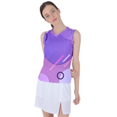 Colorful Labstract Wallpaper Theme Women s Sleeveless Sports Top