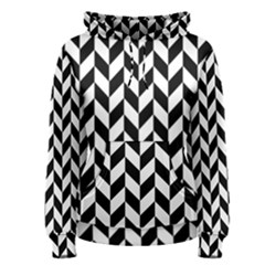 Black And White Pattern Women s Pullover Hoodie by ytdream