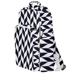 Black And White Pattern Double Compartment Backpack