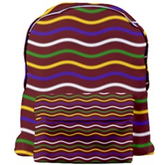 Multicolor Wave Pattern Giant Full Print Backpack