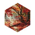 Forest Path Red Nature Wooden Puzzle Hexagon View1