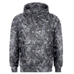 Geologic Marine Life Motif Black And White Print Men s Core Hoodie