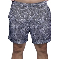 Geologic Marine Life Motif Black And White Print Men s Shorts by dflcprintsclothing