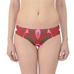 A Red And Brown Design On A White Background Hipster Bikini Bottoms by catchydesignhill