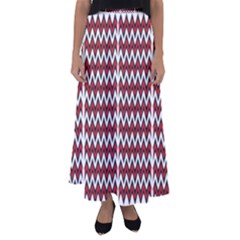 A Red And Black Zigzag Pattern On A White Background Flared Maxi Skirt by catchydesignhill