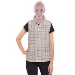 A Pink And Brown Pattern On A White Background Women s Button Up Vest by catchydesignhill