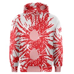 A Drawing Of A Red Flower On A White Background Men s Core Hoodie by catchydesignhill