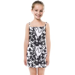 A Black And White Picture Of A Bunch Of Flowers Kids  Summer Sun Dress by catchydesignhill