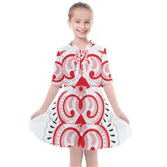 A Red And White Christmas Tree With Red Flowers Kids  All Frills Chiffon Dress by catchydesignhill