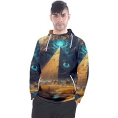 Mystic Blue Pyramid Art Men s Pullover Hoodie by ExtraGoodSauce