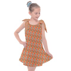 Diamond Dollar Sign Pattern Kids  Tie Up Tunic Dress by ExtraGoodSauce