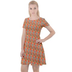 Diamond Dollar Sign Pattern Cap Sleeve Velour Dress  by ExtraGoodSauce