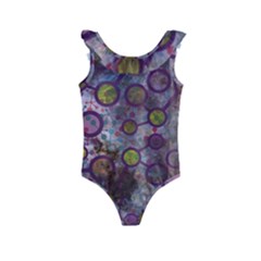 Abstract Molecular Space Art Kids  Frill Swimsuit by ExtraGoodSauce