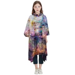 Cosmic Owls Pattern Kids  Hooded Rain Ponchos by ExtraAwesomeSauce