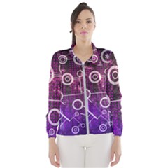 Cosmic Network Geometric Art Women s Windbreaker by ExtraGoodSauce