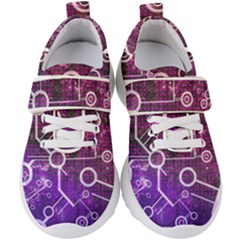 Cosmic Network Geometric Art Kids  Velcro Strap Shoes by ExtraAwesomeSauce