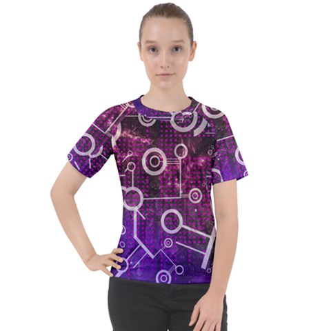 Cosmic Network Geometric Art Women s Sport Raglan T-shirt by ExtraAwesomeSauce