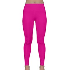 A Pink Background With A Black Border Classic Yoga Leggings by catchydesignhill