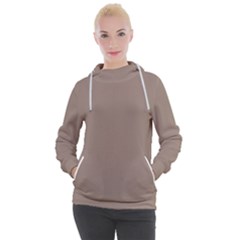 A Brown Wall With A Clock On It Women s Hooded Pullover by catchydesignhill