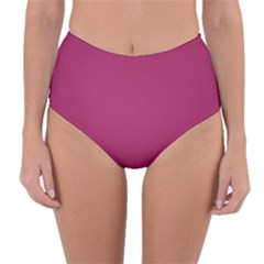 A Pink Background With A White Border Reversible High-waist Bikini Bottoms by catchydesignhill