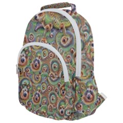 Surreal Abstract Early Ai Art Rounded Multi Pocket Backpack by ExtraGoodSauce