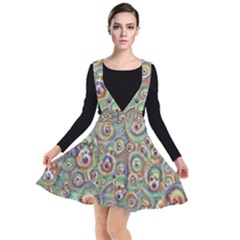 Surreal Abstract Early Ai Art Plunge Pinafore Dress by ExtraAwesomeSauce