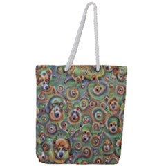 Surreal Abstract Early Ai Art Full Print Rope Handle Tote (large) by ExtraGoodSauce