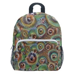 Surreal Abstract Early Ai Art Kids  Age 5-10 Lightweight School Backpack With Side Pockets by ExtraGoodSauce