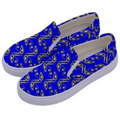 Eye Of Horus Pattern Kids  Canvas Slip Ons by ExtraAwesomeSauce