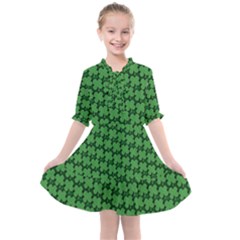 St  Patrick s Day Clovers Kids  All Frills Chiffon Dress by ExtraGoodSauce