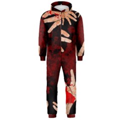 Horror Themed Bloody Hands Hooded Jumpsuit (men)