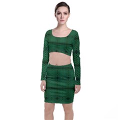 Green Diamond Grid Pattern Top And Skirt Sets by ExtraGoodSauce