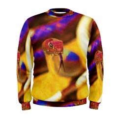 Vibrant Forked-tongue Snake Art Men s Sweatshirt by ExtraGoodSauce