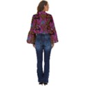 Pink and Purple Leopard Boho Long Bell Sleeve Top View4